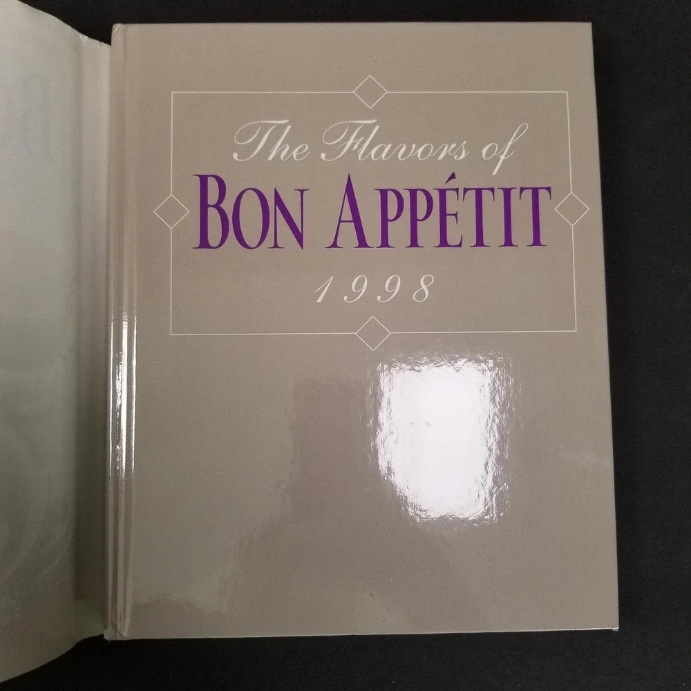 The Flavors of Bon Appetit 1998‎ Hardcover Cookbook Recipes Menus Vintage 90s